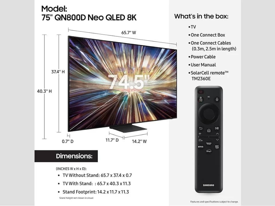 Samsung QN800D TVs Open-Box Excellent Black