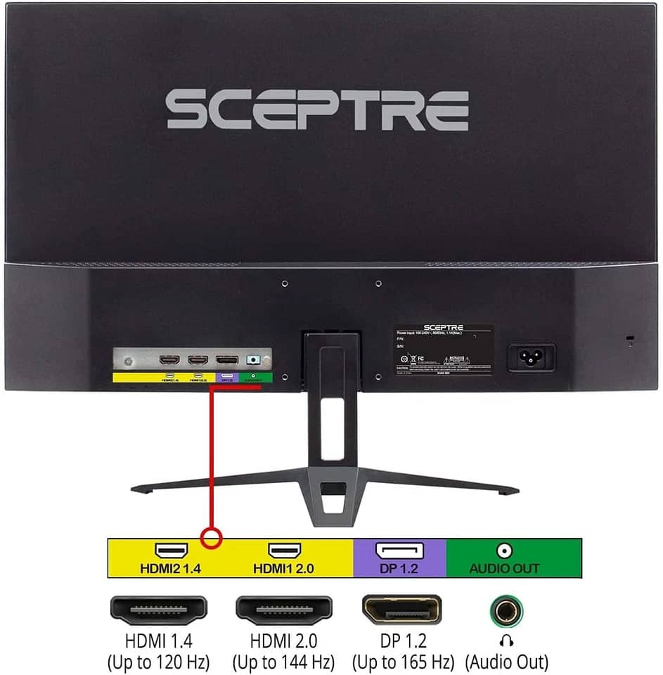 Sceptre E248B Monitors Used - Good Black