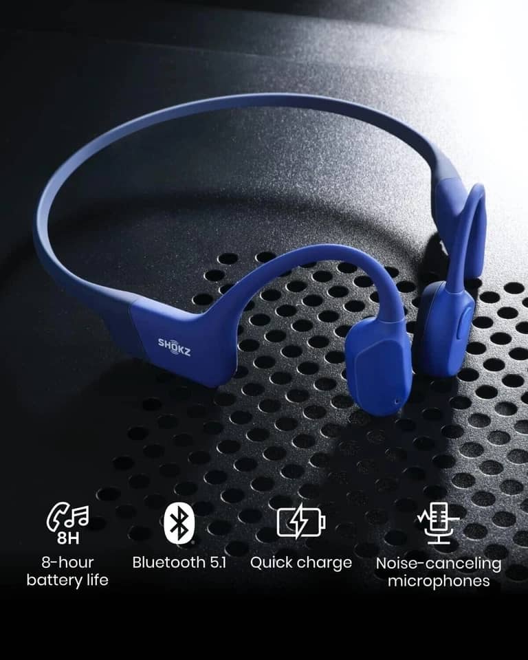 Shokz OpenRun Headphones & Earbuds New Blue