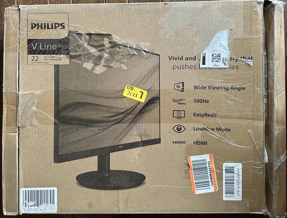 Philips 221V8L Monitors Open-Box Excellent Black