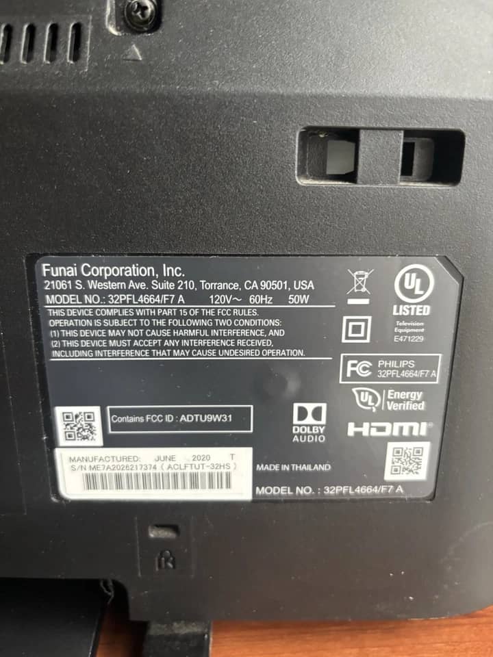 Philips 32PFL4664/F7 TVs Used - Good Black