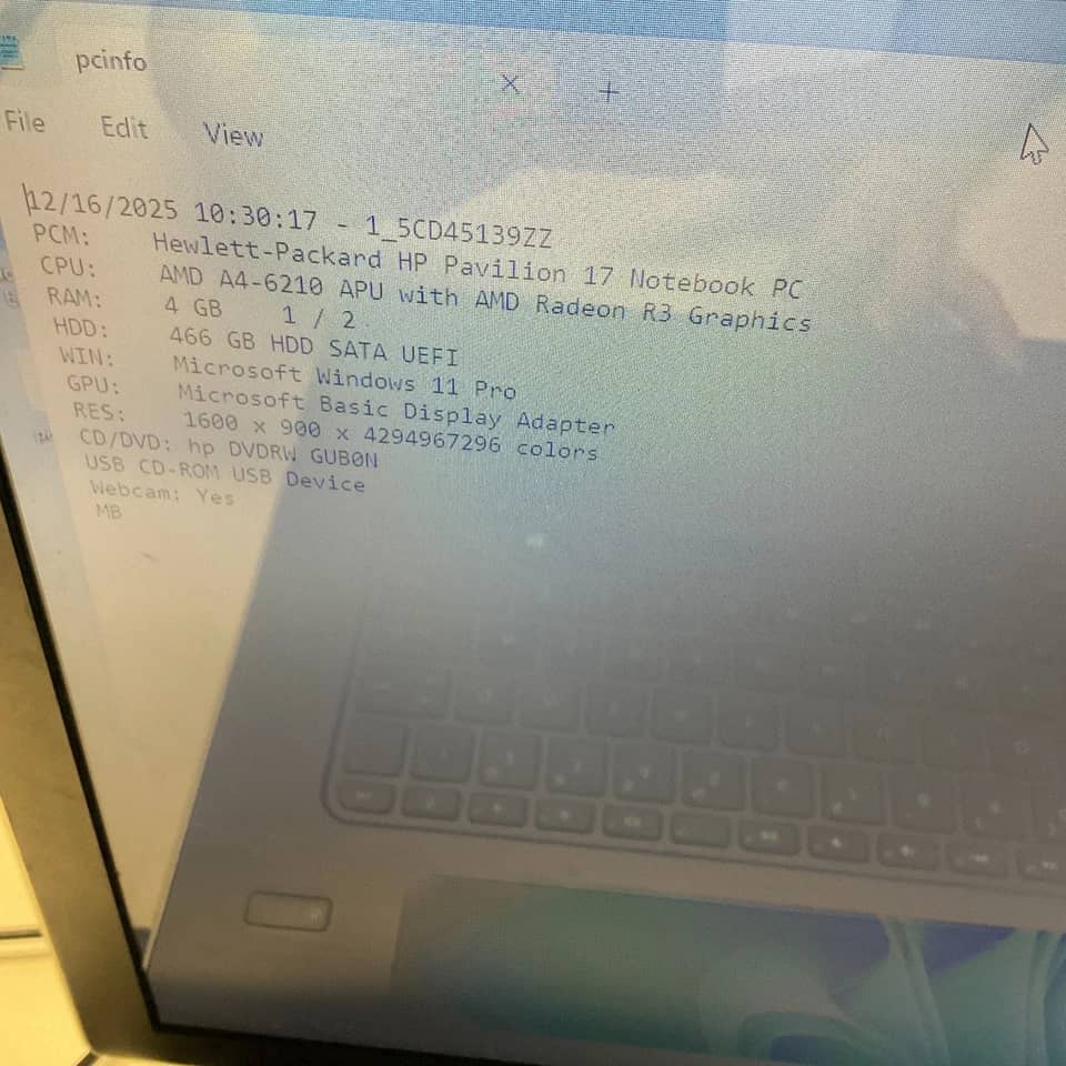 HP Pavilion 17 Computers Used - Good 128GB