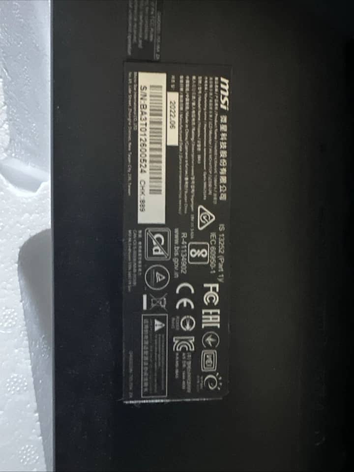 MSI MAG251RX Monitors Refurbished - Premium Black