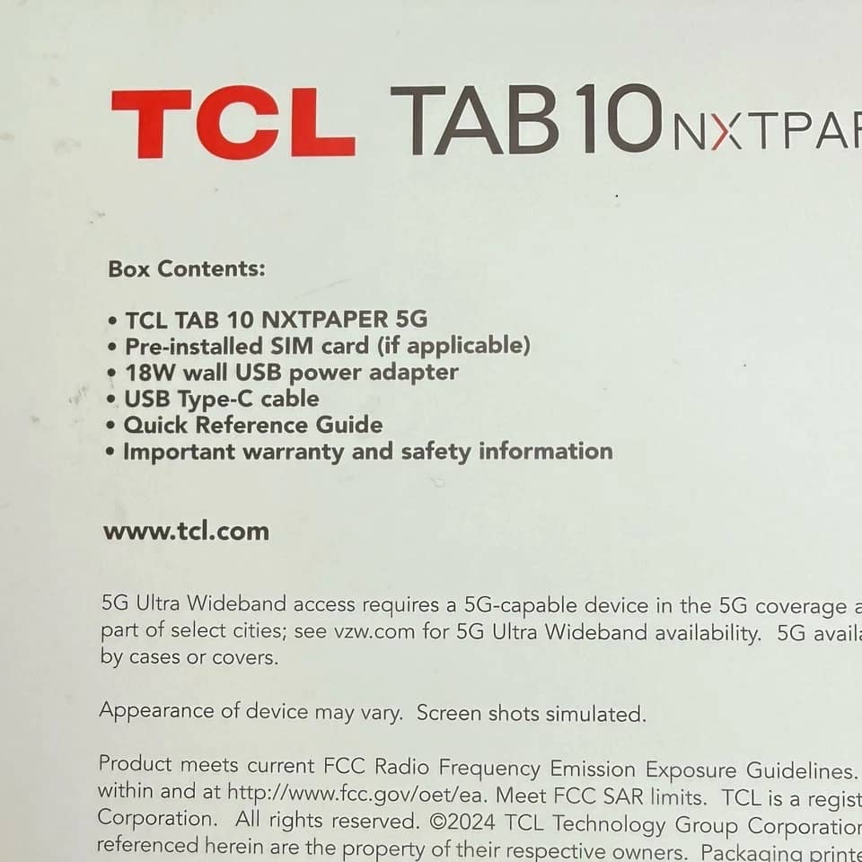 TCL Tab 10 NXTPAPER 5G Tablets Blue 128GB Open-Box Excellent