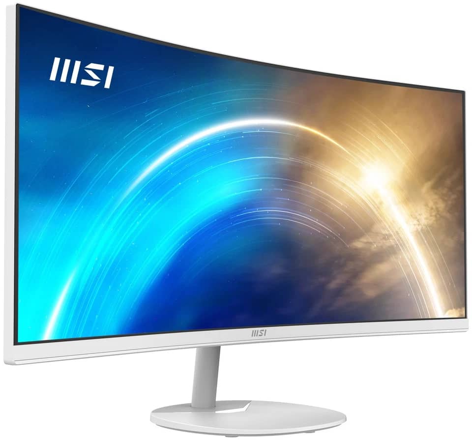 MSI Pro MP341CQW Monitors Refurbished - Premium White