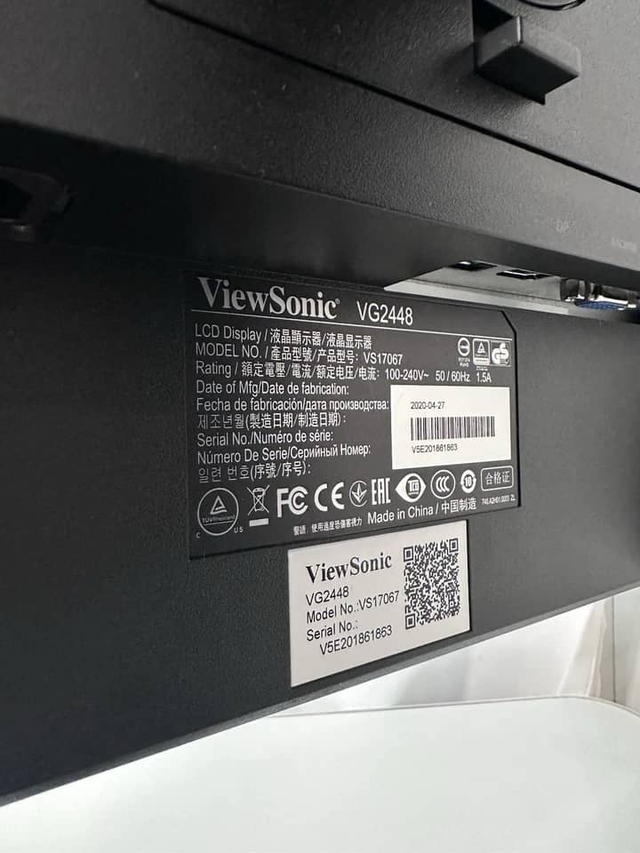 ViewSonic VG2448A Monitors New Black