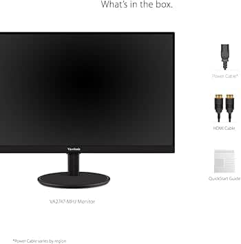 ViewSonic VA2747-MH Monitors New Black