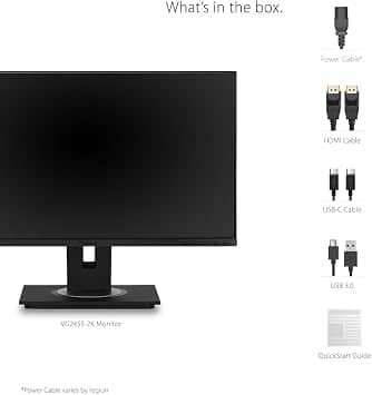 ViewSonic VG2455-2K Monitors Open-Box Excellent Black