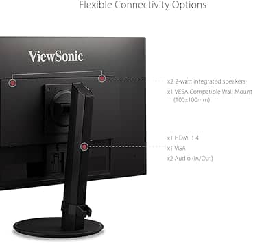 ViewSonic VA2747-MH Monitors New Black