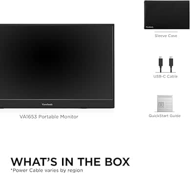 ViewSonic VA1653 Monitors Refurbished - Excellent Black