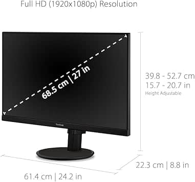 ViewSonic VA2747-MH Monitors New Black