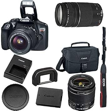 Canon EOS Rebel T6 Digital Cameras Black Refurbished - Excellent