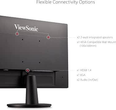 ViewSonic VA2747-MH Monitors Used - Like New Black