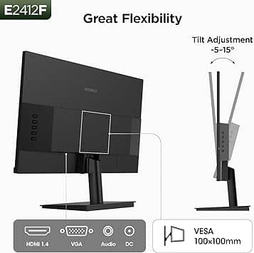 KOORUI E2412F Monitors New Black