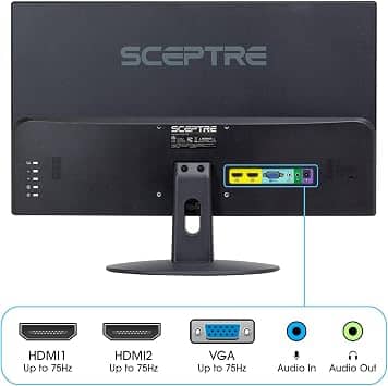 Sceptre E249W Monitors New Black