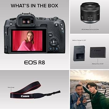 Canon EOS R8 Digital Cameras Black New
