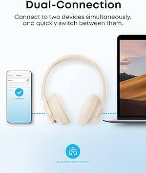 Soundcore Life Q20 Headphones & Earbuds New White