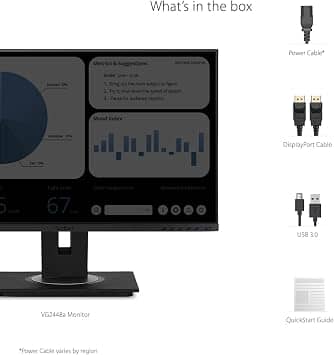 ViewSonic VG2448A Monitors New Black