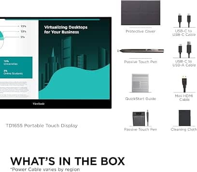 ViewSonic TD1655 Monitors New Gray