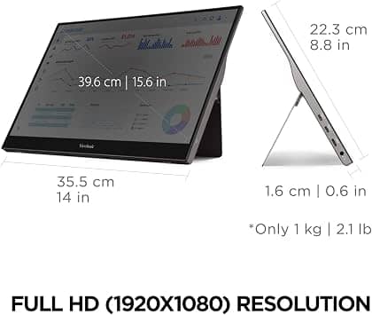 ViewSonic TD1655 Monitors New Gray