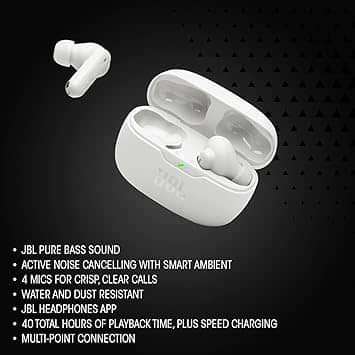 JBL Vibe Beam Headphones & Earbuds New Black