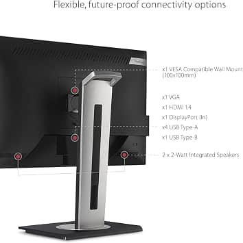 ViewSonic VG2448A Monitors New Black