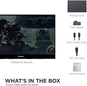 ViewSonic VX1655-4K Monitors New Black