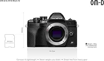 OM SYSTEM OM-D E-M10 Mark IV Digital Cameras Silver New