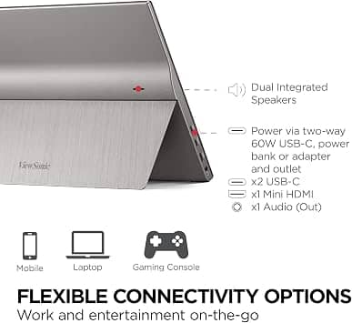 ViewSonic TD1655 Monitors New Gray