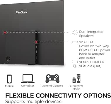 ViewSonic VX1655-4K Monitors New Black