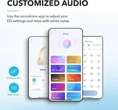 Soundcore Life Q20 Headphones & Earbuds New White