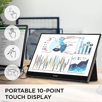 ViewSonic TD1655 Monitors New Gray