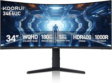 KOORUI 34E6UC Monitors New Black