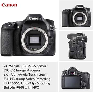 Canon EOS 80D Digital Cameras Black New