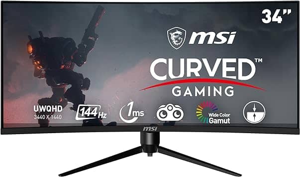 MSI MAG342CQR Monitors Refurbished - Premium Black