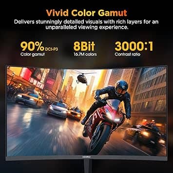 KOORUI G2511XC Monitors New Black
