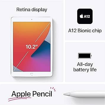 Apple iPad 8th Tablets Silver 128GB New