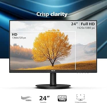 Philips 241V8LB Monitors New Black
