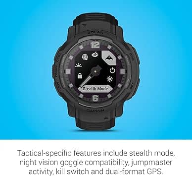 Garmin Instinct® Crossover Solar Smartwatches New Black