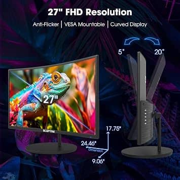Sceptre C275W Monitors New Black