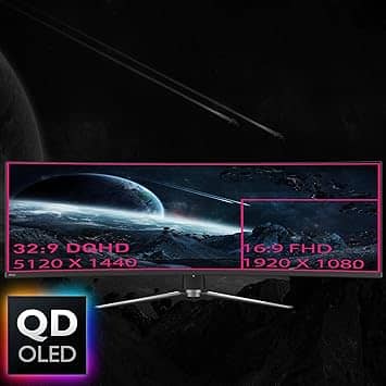 MSI MPG 491CQP QD-OLED Monitors Used - Like New Black