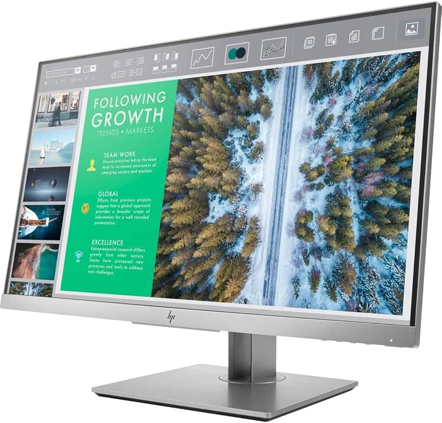 HP E243 Monitors New Silver