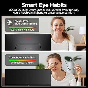 KOORUI 24E6CA Monitors New Black