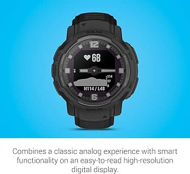 Garmin Instinct® Crossover Solar Smartwatches New Black