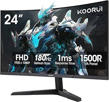 KOORUI 24E6CA Monitors New Black