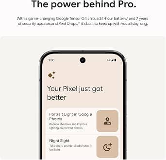 Google Google Pixel 9 Pro Cell Phones Black 128G Refurbished - Excellent Spectrum mobile