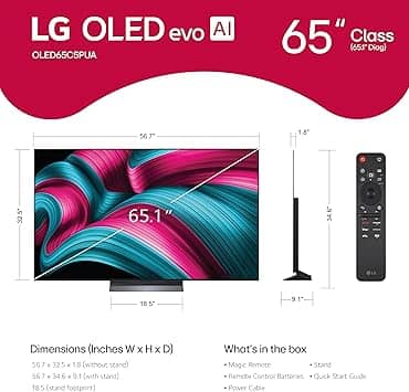 LG oled65c5pua TVs Open-Box Excellent Black