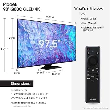 Samsung Q80C TVs New Black