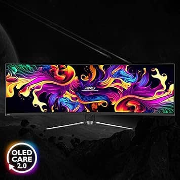 MSI MPG 491CQP QD-OLED Monitors Used - Like New Black