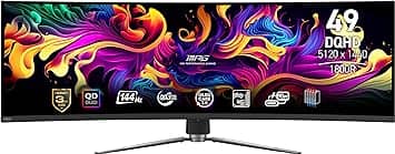 MSI MPG 491CQP QD-OLED Monitors Used - Like New Black